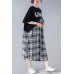 DIY black Plaid cotton quilting clothes Women Work o neck patchwork long Summer Dresses