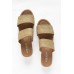 Duty Tan Woven Elastic Platform Slide