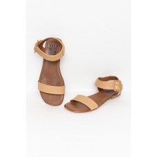 Than Tan Leather Buckle Sandal